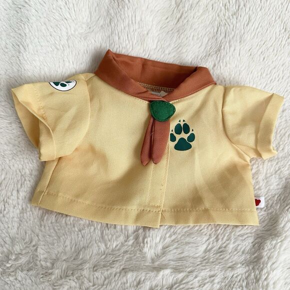 Build A Bear Workshop Great Wolf Lodge Scout Shirt Outfit Top Yellow - Picture 1 of 4